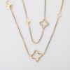 David Yurman, 90cm Sterling Silver, Quatrefoil Station Box Chain Necklace