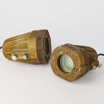 A Pair of ATF Mining Explosion Proof Bronze Industrial Lights