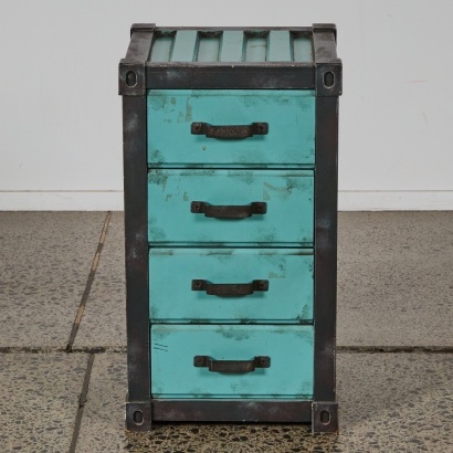 A Wood shipping Container Side Drawer