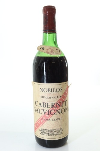 (1) 1974 Nobilo Huapai Valley Cabernet Sauvignon Classic Claret, Auckland (CC)