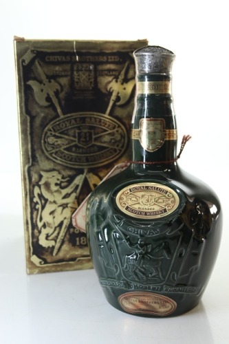 (1) Royal Salute 21 Year Old Emerald Flagon Blended Scotch Whisky, Scotland, 40% ABV, 750ml, Pre-1997 (GB)