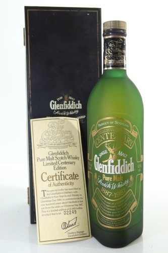 (1) Glenfiddich Pure Single Malt Centenary Release 1887-1987 Limited Edition, Speyside, 43% ABV, 750ml (GB)