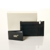 Montblanc, Meisterst&uuml;ck Selection, Black / Blue Leather Glacier Pocket Eight Credit Card Holder with Zip with Box - As new - 2