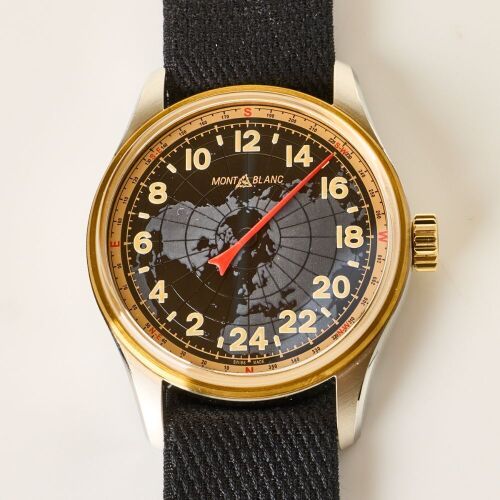 Stainless Steel / Bronze, 42mm Montblanc 1858 Automatic 24Hr Wristwatch, circa 2020's with Box - As new