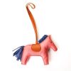 Herm&egrave;s, Rose Azalea / Bleu De Malte / Cornelian Grigri Rodeo MM Milo Bag Charm with Box