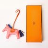 Herm&egrave;s, Rose Azalea / Bleu De Malte / Cornelian Grigri Rodeo MM Milo Bag Charm with Box - 2