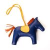 Herm&egrave;s, Bleu de Malte Cornaline Jaune D'Or, Milo Lambskin Grigri Rodeo Horse Bag Charm GM with Box