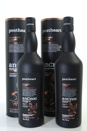 (2) Knockdhu anCnoc Peatheart Single Malt Scotch Whisky, 46% ABV (GB)