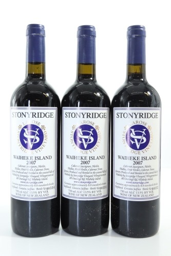 (3) 2007 Stonyridge Vineyard Larose, Waiheke Island