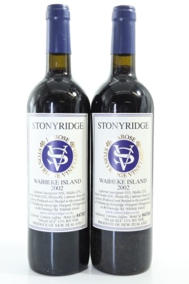 (2) 2002 Stonyridge Vineyard Larose, Waiheke Island