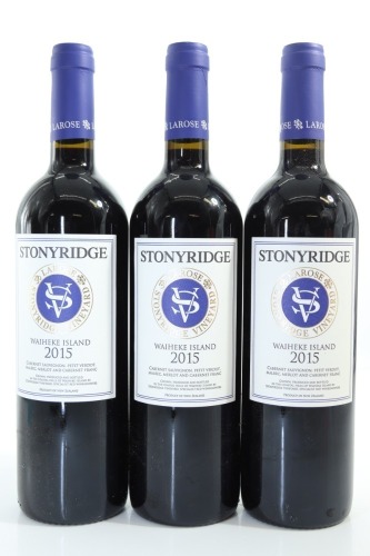 (3) 2015 Stonyridge Vineyard Larose, Waiheke Island