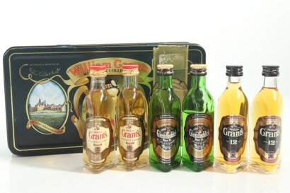 (1) William Grant's Miniature Scotch Whisky Collection Box, 6 Bottles Sold as One Lot