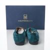 Moreschi, Teal Suede Leather Loafers with Box, Size 11 - 4