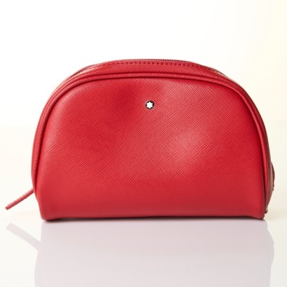 Montblanc, MB2004 Red Saffiano Cosmetic Pouch
