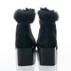 Charles Jourdan, Black Suede Katniss Ankle Boots with Box, Size 39 - 4