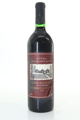 (1) 1992 Wynns Coonawarra Estate John Riddoch Cabernet Sauvignon, Coonawarra (BSL) (TOL)