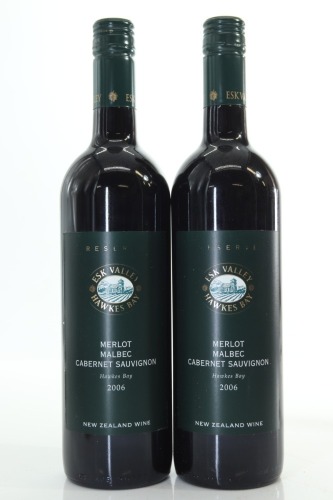 (2) 2006 Esk Valley Winemakers Reserve Merlot - Malbec - Cabernet, Gimblett Gravels