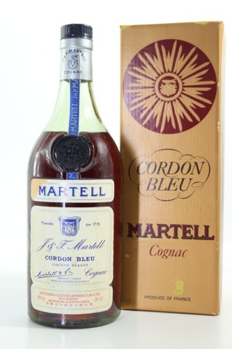 (1) Martell Cordon Bleu Liqueur Brandy Cognac, France, Circa. 1970's (Hong Kong Edition) (GB)