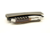 (1) Laguiole Tradition Sommelier Wine Knife 'Chateau Margaux Charred Oak Barrel' Wood with Black Leather Pouch (GB) - (10 Year Warranty)