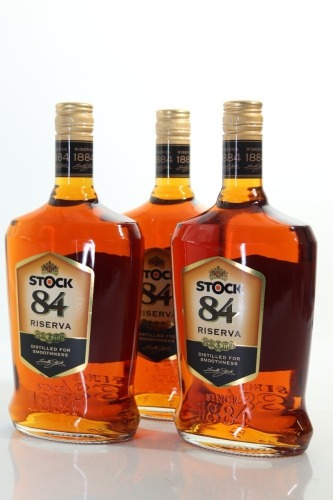 (3) Stock 84 Gran Riserva Brandy, Italy, 1000ml, 38% ABV