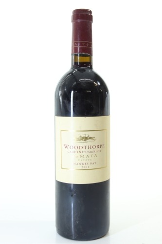 (1) 2001 Te Mata Estate Woodthorpe Vineyard Cabernet - Merlot, Hawke's Bay (DC)