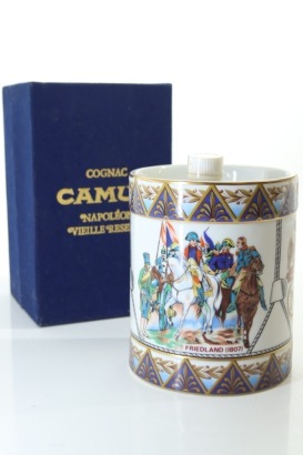 (1) Camus Napoleon Vieille Reserve Ceramic Drum Decanter Cognac, France, 40% ABV, Circa. 1970's-80's (GB)