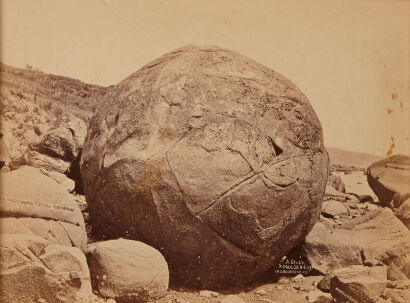 WHEELER & SON A Study. A Boulder 40 feet in circumference (Moeraki)