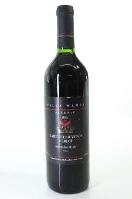(1) 1991 Villa Maria Reserve Cabernet Sauvignon - Merlot, Gimblett Gravels
