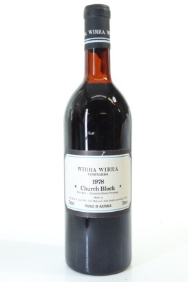 (1) 1978 Wirra Wirra Church Block Grenache - Shiraz, McLaren Vale (TS)