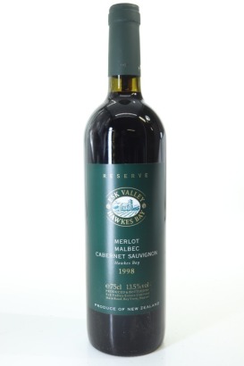 (1) 1998 Esk Valley Winemakers Reserve Merlot - Malbec - Cabernet, Gimblett Gravels