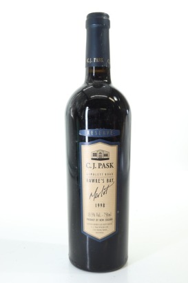(1) 1998 Pask Gimblett Road Reserve Merlot, Hawke's Bay