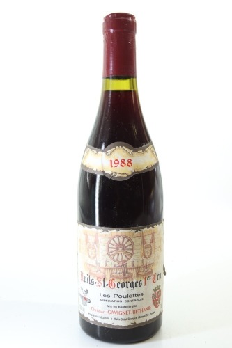 (1) 1988 Gavignet-Bethanie et Filles Les Poulettes, Nuits-Saint-Georges Premier Cru (PC)