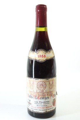(1) 1988 Gavignet-Bethanie et Filles Les Poulettes, Nuits-Saint-Georges Premier Cru (PC)