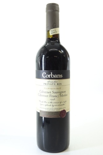 (1) 1998 Corbans Private Bin Cabernet Sauvignon - Franc - Merlot, Hawke's Bay (DC)