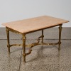 A Gold Coffee Table with Marble Top