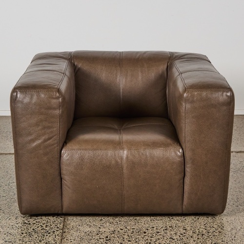 A Full-Grain Leather Mayfair Armchair
