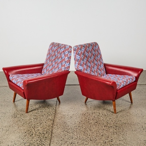 A Pair of Retro Lounge Chairs