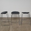 A Set of Three Minimal Bar Stools