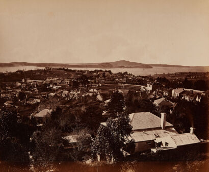 PHOTOGRAPHER UNKNOWN Auckland Harbour from Symonds Street