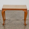 A Queen Anne Style Table with Solid Marble Top - 2