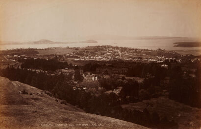 GEORGE VALENTINE Auckland Harbour from Mt Eden