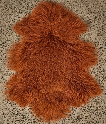 A Tiberan Lamb Rug in Paprika (medium
