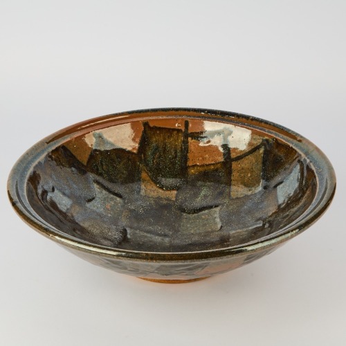 A Large Peter Alger Stoneware Bowl in the Style of Shoji Hamada
