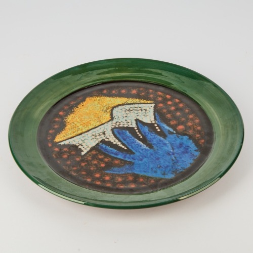 A Large John Pollex Plate, "Reaching Out"