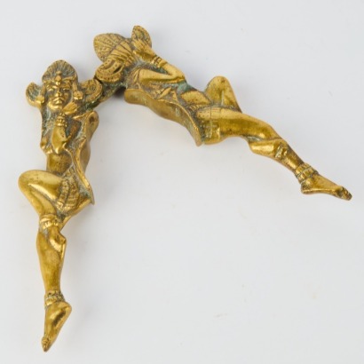 An Art Deco Brass Dancing Girls Nutcracker