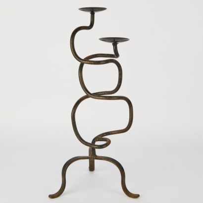 A Postmodern Wrought Iron Candle holder