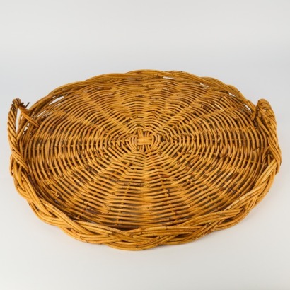 A Large Woven Tray Basket