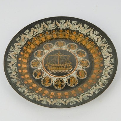 A Small Egyptian Pewter Plate