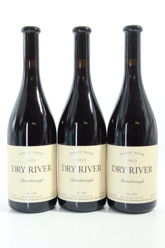 (3) 2023 Dry River Pinot Noir, Martinborough [JR17.5] [RP95]