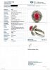 Platinum, 4.61ct Ruby Cabochon / 0.50ct Round / 0.19ct Baguette Diamond Cluster Ring - 3